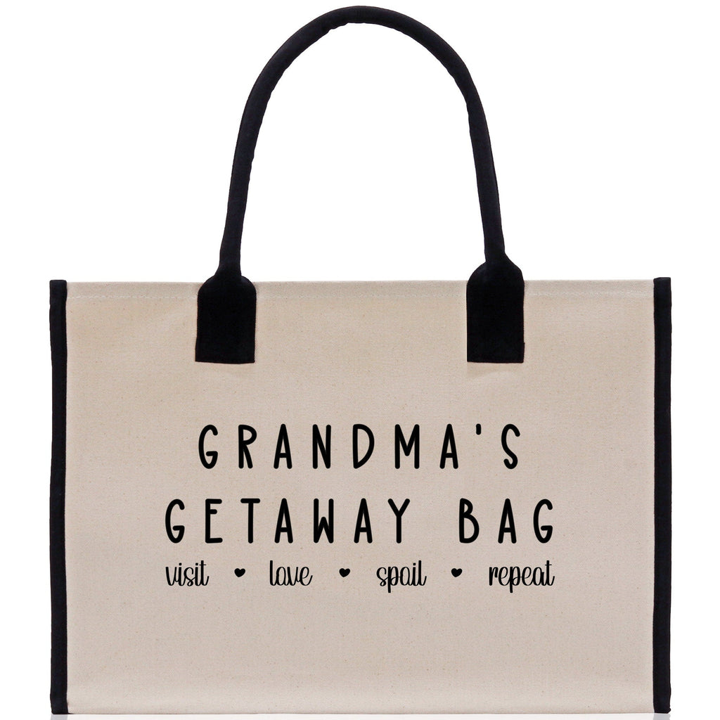 Grandma Tote Bag Grandma's Getaway Bag Grandma Nana Bag Grandma Gift Bag Shopping Bag Mothers Day Gift Live Love Spoil Bag Grandma Beach Bag