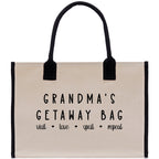 Grandma Tote Bag Grandma's Getaway Bag Grandma Nana Bag Grandma Gift Bag Shopping Bag Mothers Day Gift Live Love Spoil Bag Grandma Beach Bag