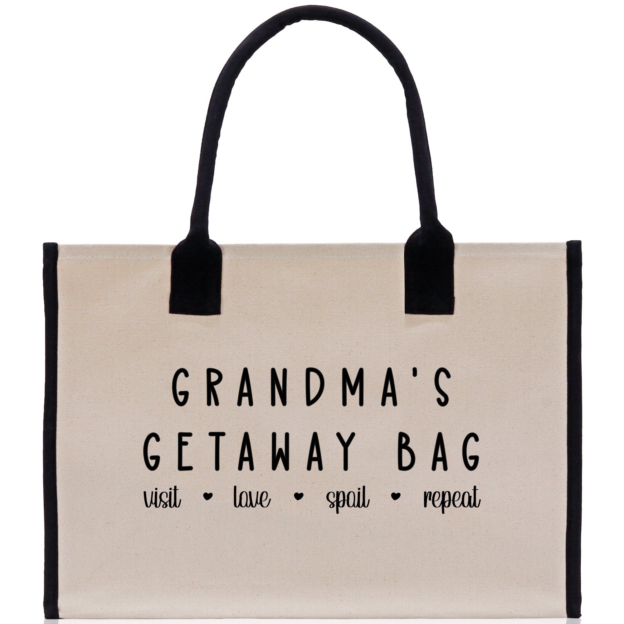 Grandma Tote Bag Grandma's Getaway Bag Grandma Nana Bag Grandma Gift Bag Shopping Bag Mothers Day Gift Live Love Spoil Bag Grandma Beach Bag