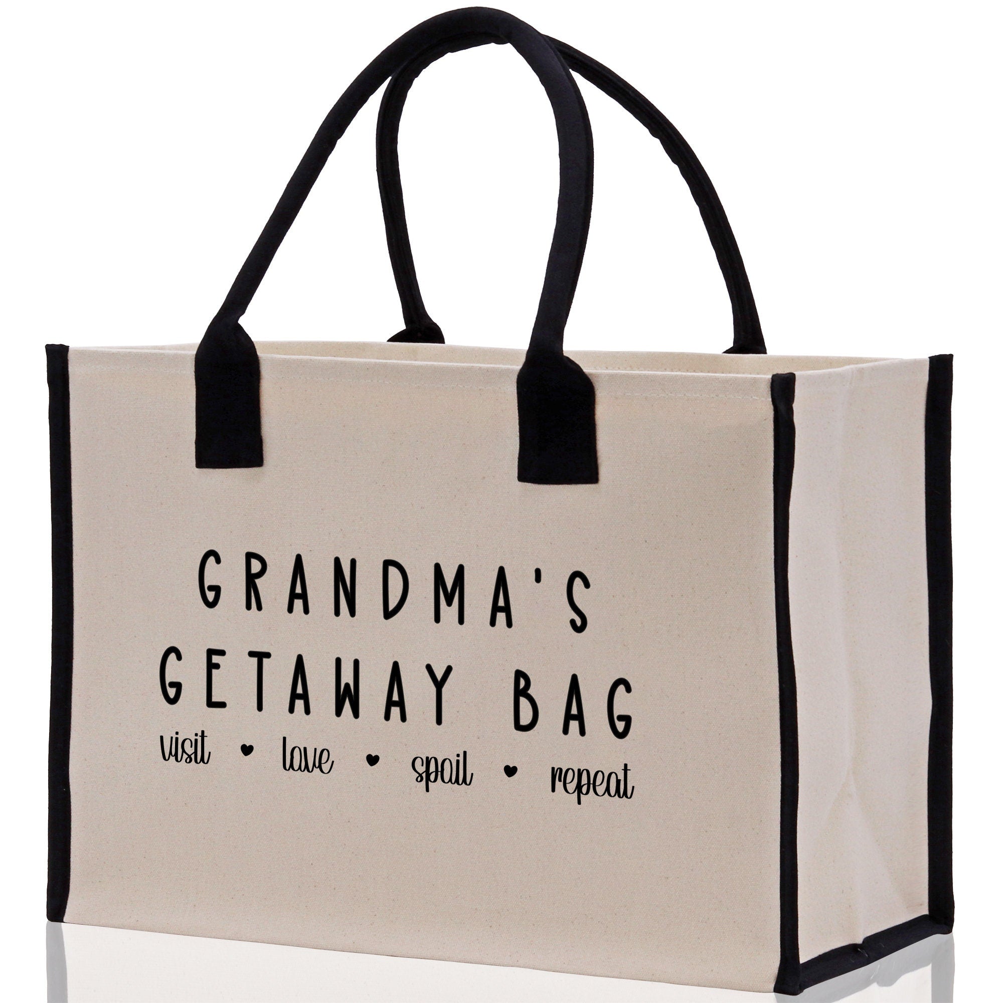Grandma Tote Bag Grandma's Getaway Bag Grandma Nana Bag Grandma Gift Bag Shopping Bag Mothers Day Gift Live Love Spoil Bag Grandma Beach Bag