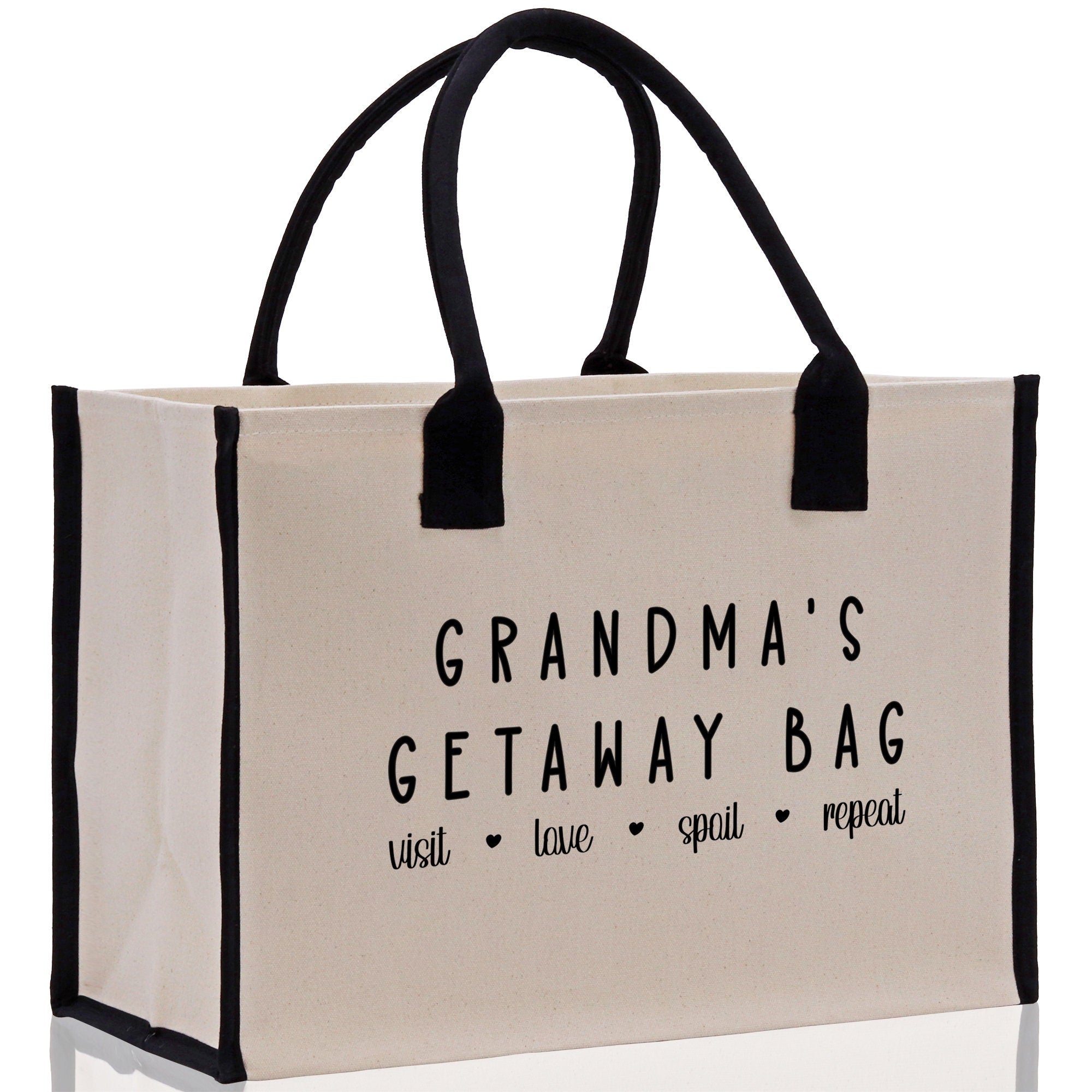 Grandma Tote Bag Grandma's Getaway Bag Grandma Nana Bag Grandma Gift Bag Shopping Bag Mothers Day Gift Live Love Spoil Bag Grandma Beach Bag