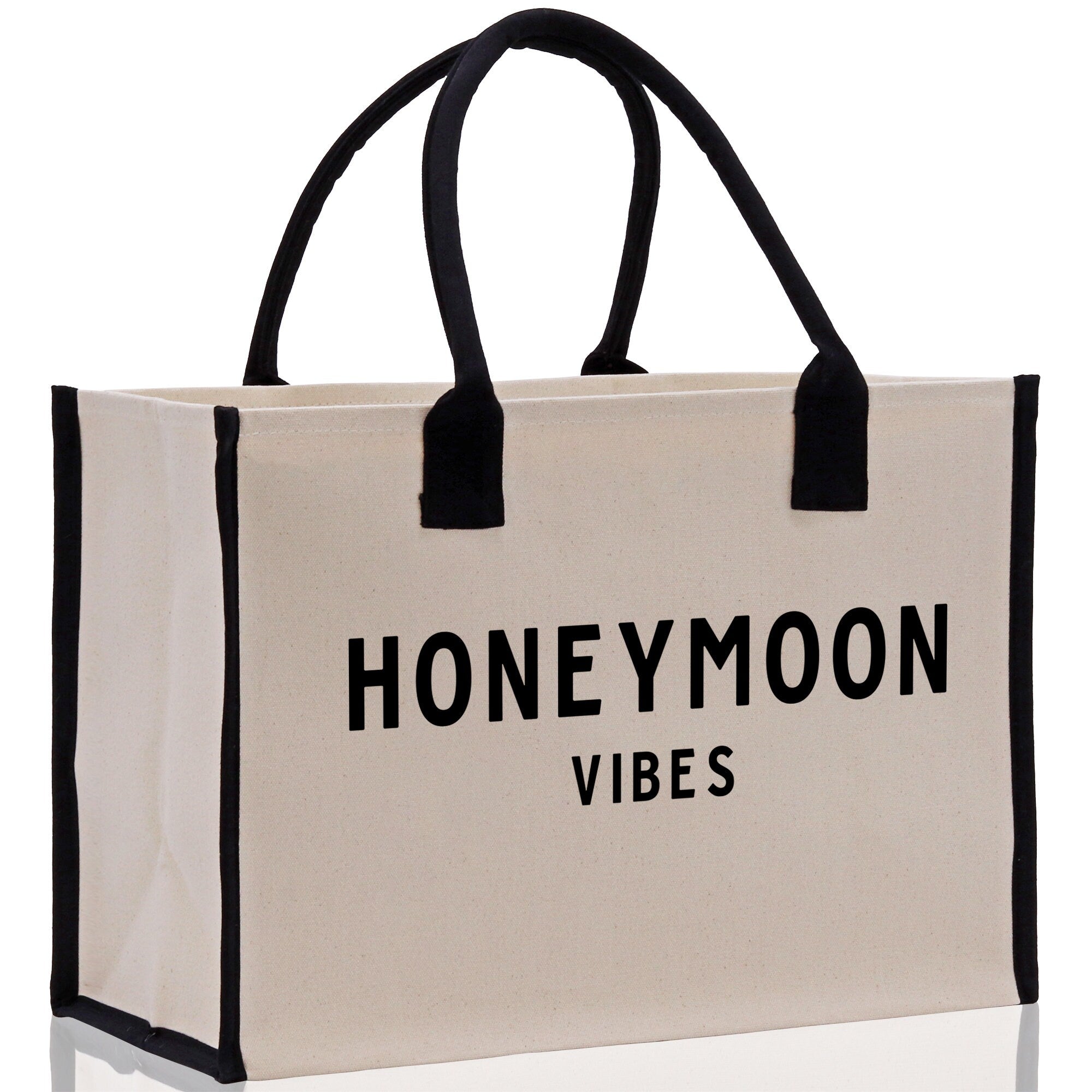 Honeymoon Vibes Beach Tote Bag - Large Chic Tote Bag - Gift for Her - Weekender Bag - Honeymooners Honeymoon Gifts Bridal Gift Newlyweds