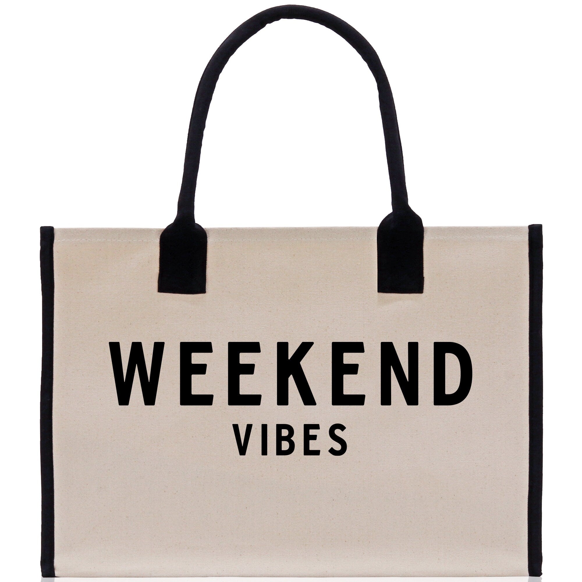 Weekend Vibes Beach Tote Bag - Large Chic Tote Bag - Gift for Her - Girls Weekend Tote - Weekender Bag - Weekend Tote - Weekend Vibes Bag
