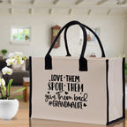 Grandma Tote Bag Grandma's Getaway Bag Grandma Nana Bag Grandma Gift Bag Shopping Bag Mothers Day Gift Live Love Spoil Bag Grandma Beach Bag