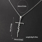 Dainty Silver, Gold, Rose Gold, & Black Faith Necklace Chain