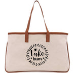 Lake Bum Cotton Canvas Chic Tote Bag Lake Lover Gift Tote Bag Laker Tote Outdoor Tote Weekender Tote Camper Tote Multipurpose Tote