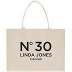 Birthday Celebration Personalized Gift Canvas Tote Bag with Name and State 40th 50th Birthday Gift Tote Bag for Her Custom Birthday Gift