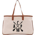Camp Cotton Canvas Chic Tote Bag Camping Tote Camping Lover Gift Tote Bag Outdoor Tote Weekender Tote Camper Tote Multipurpose Tote