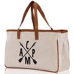 Camp Cotton Canvas Chic Tote Bag Camping Tote Camping Lover Gift Tote Bag Outdoor Tote Weekender Tote Camper Tote Multipurpose Tote