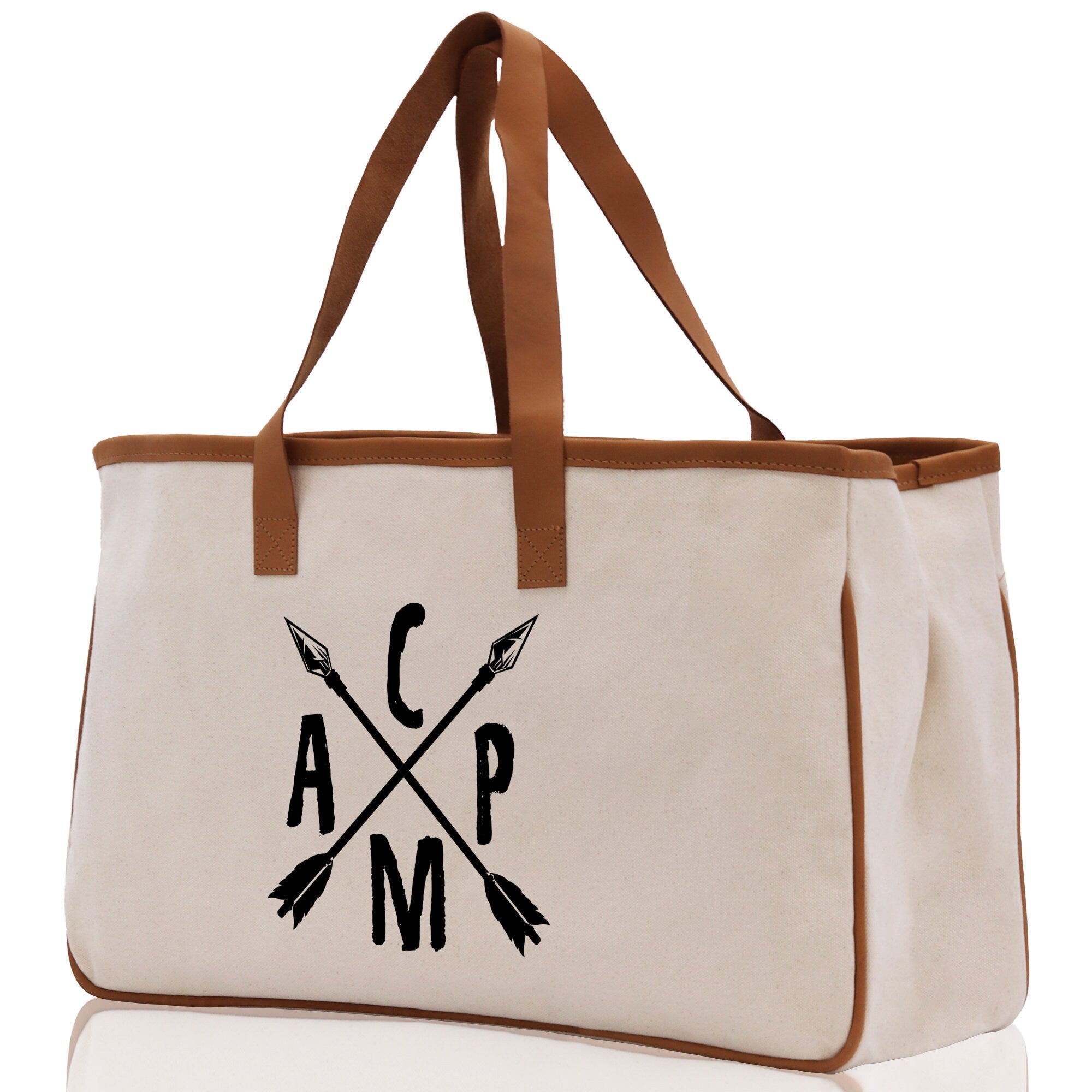 Camp Cotton Canvas Chic Tote Bag Camping Tote Camping Lover Gift Tote Bag Outdoor Tote Weekender Tote Camper Tote Multipurpose Tote