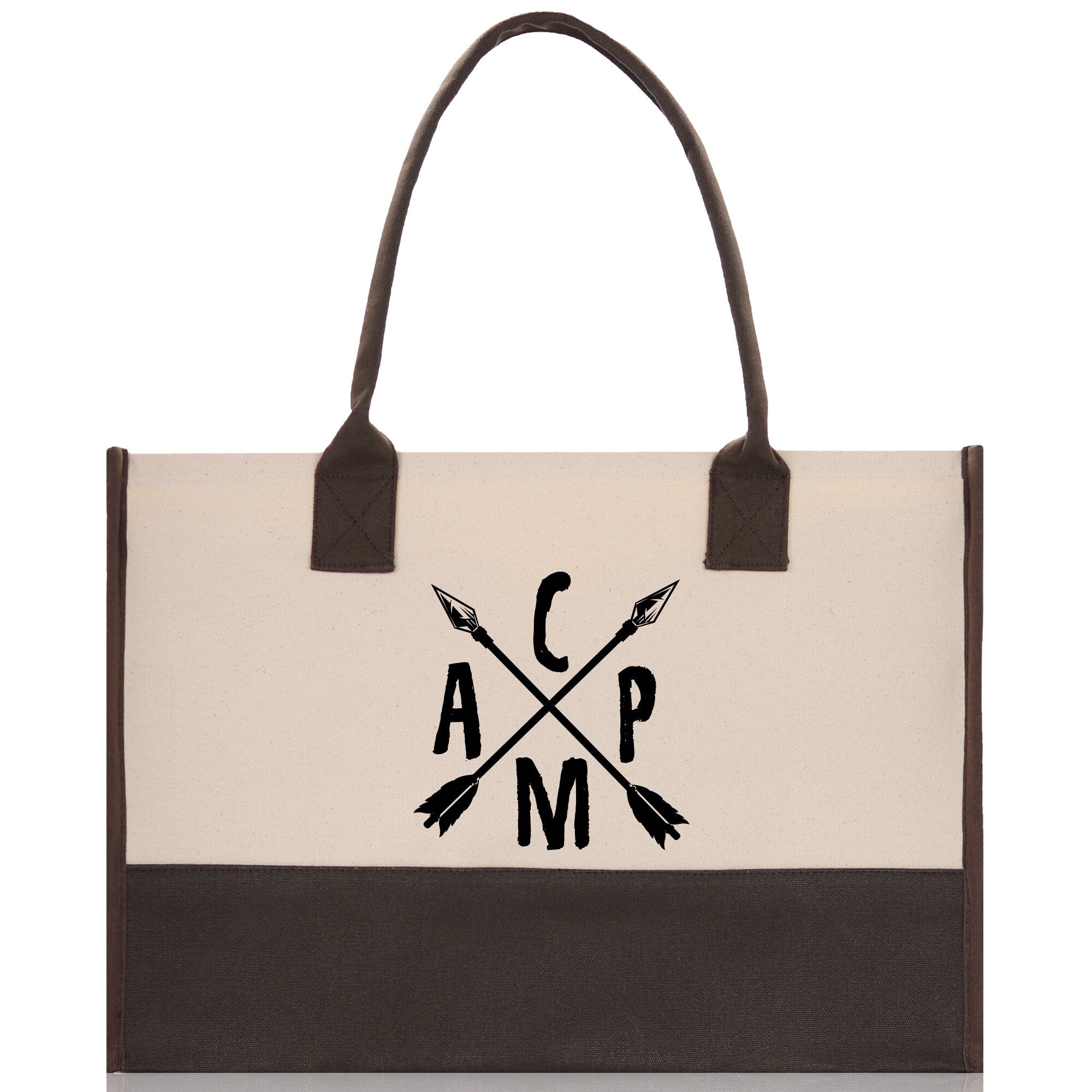Camp Cotton Canvas Chic Tote Bag Camping Tote Camping Lover Gift Tote Bag Outdoor Tote Weekender Tote Camper Tote Multipurpose Tote