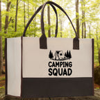 Camping Squad Cotton Canvas Chic Tote Bag Camping Tote Camping Lover Gift Tote Bag Outdoor Tote Weekender Tote Camper Tote Multipurpose Tote