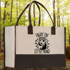 Enjoy the Little Things Cotton Canvas Chic Tote Bag Camping Tote Camping Lover Gift Tote Bag Outdoor Tote Multipurpose Weekender Tote
