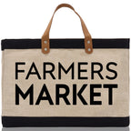 Farmers Market Jute Canvas Tote Funny Farmer Market Bag Quote Jute Bag Shopping Bag Burlap Bag Farmhouse Bag Grocery Bag