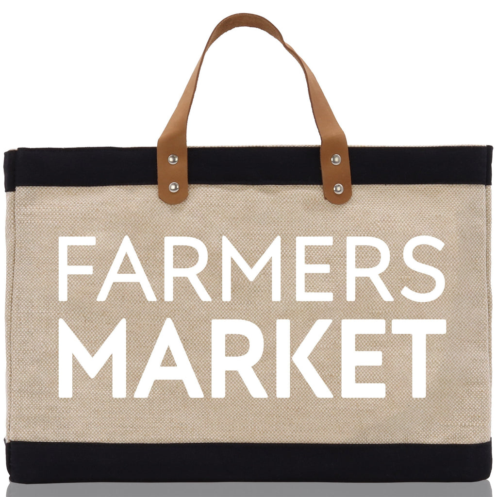 Farmers Market Jute Canvas Tote Funny Farmer Market Bag Quote Jute Bag Shopping Bag Burlap Bag Farmhouse Bag Grocery Bag