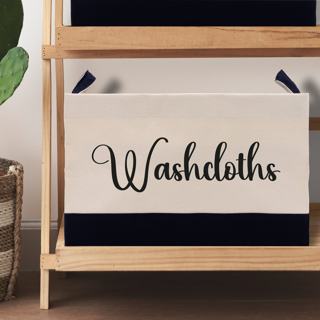 Personalized Canvas Storage Tote Bag Nursery Storage Towel Storage Kids Toy Storage Cloth Storage Storage Bin Storage Tubs Mudroom Storage