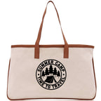 Summer Camp Time To Travel Cotton Canvas Chic Tote Bag Camping Tote Camping Lover Gift Tote Bag Outdoor Tote Weekender Tote Camper Tote