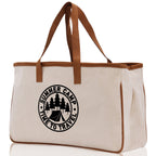 Summer Camp Time To Travel Cotton Canvas Chic Tote Bag Camping Tote Camping Lover Gift Tote Bag Outdoor Tote Weekender Tote Camper Tote