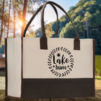 Lake Bum Cotton Canvas Chic Tote Bag Lake Lover Gift Tote Bag Laker Tote Outdoor Tote Weekender Tote Camper Tote Multipurpose Tote