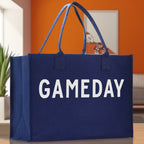 Gameday Cotton Canvas Chic Beach Tote Bag Multipurpose Tote Weekender Tote Gift for Her Outdoor Tote Vacation Tote Large Beach Bag