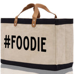 Foodie Jute Canvas Tote Funny Farmer Market Bag Quote Jute Bag Shopping Bag Burlap Bag Farmhouse Bag Grocery Bag