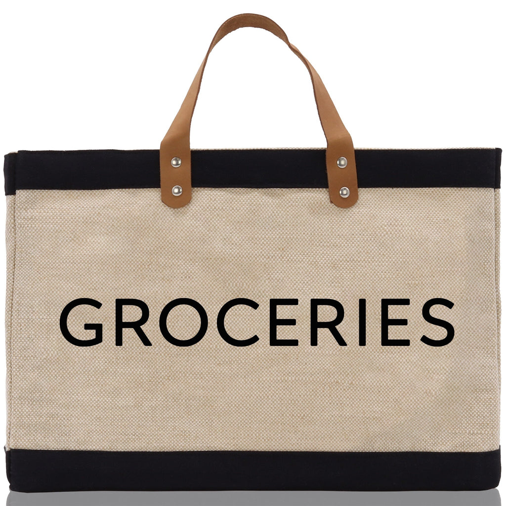 Groceries Jute Canvas Tote Funny Farmer Market Bag Quote Jute Bag Shopping Bag Burlap Bag Farmhouse Bag Grocery Bag