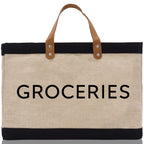 Groceries Jute Canvas Tote Funny Farmer Market Bag Quote Jute Bag Shopping Bag Burlap Bag Farmhouse Bag Grocery Bag
