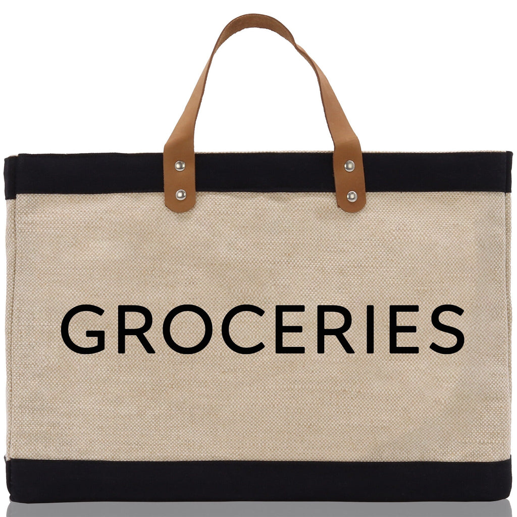 Groceries Jute Canvas Tote Funny Farmer Market Bag Quote Jute Bag Shopping Bag Burlap Bag Farmhouse Bag Grocery Bag