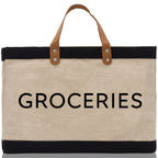 Groceries Jute Canvas Tote Funny Farmer Market Bag Quote Jute Bag Shopping Bag Burlap Bag Farmhouse Bag Grocery Bag