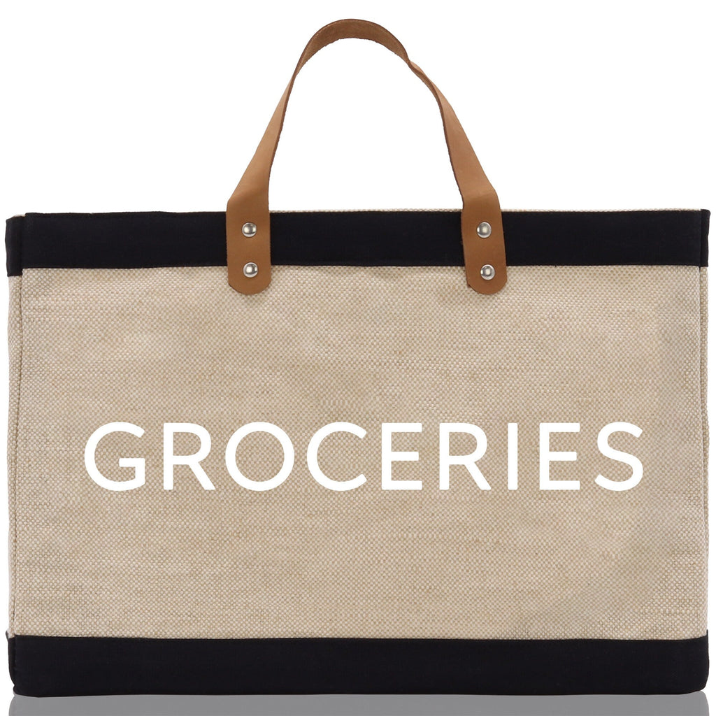 Groceries Jute Canvas Tote Funny Farmer Market Bag Quote Jute Bag Shopping Bag Burlap Bag Farmhouse Bag Grocery Bag