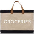 Groceries Jute Canvas Tote Funny Farmer Market Bag Quote Jute Bag Shopping Bag Burlap Bag Farmhouse Bag Grocery Bag