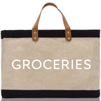 Groceries Jute Canvas Tote Funny Farmer Market Bag Quote Jute Bag Shopping Bag Burlap Bag Farmhouse Bag Grocery Bag