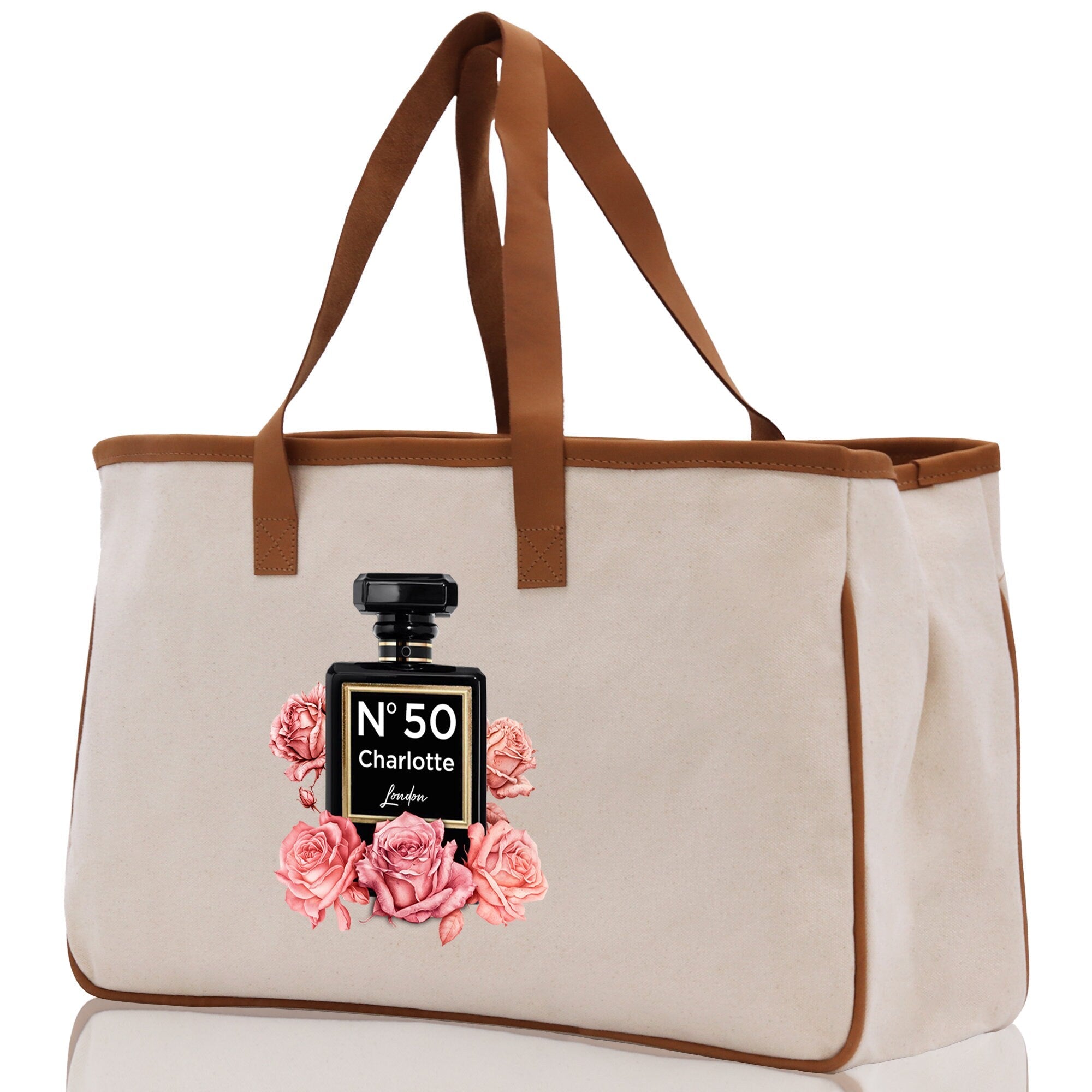 Birthday Celebration Personalized Gift Canvas Tote Bag with Name and State 40th 50th Birthday Gift Tote Bag for Her Custom Birthday Gift