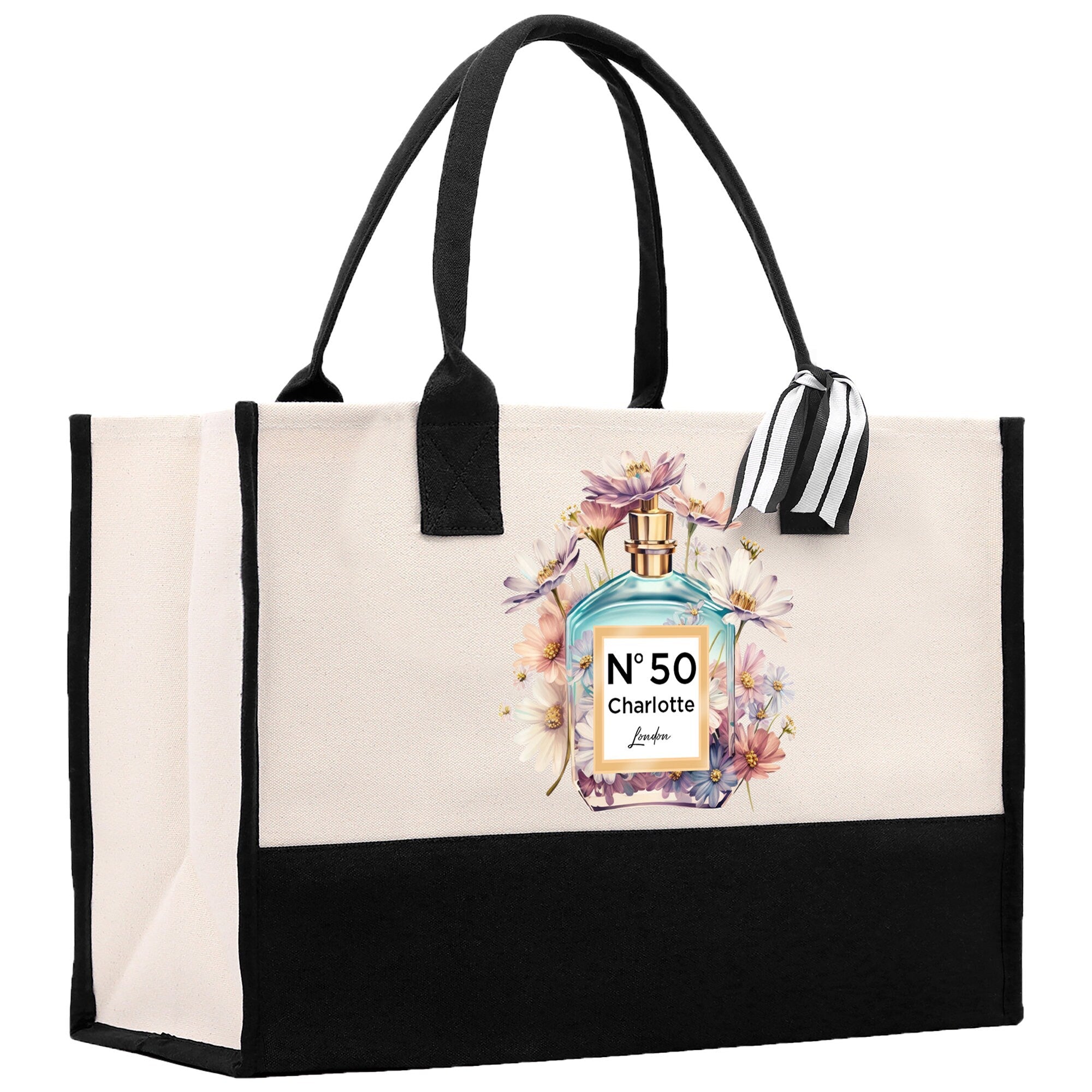 Birthday Celebration Personalized Gift Canvas Tote Bag with Name and State 40th 50th Birthday Gift Tote Bag for Her Custom Birthday Gift