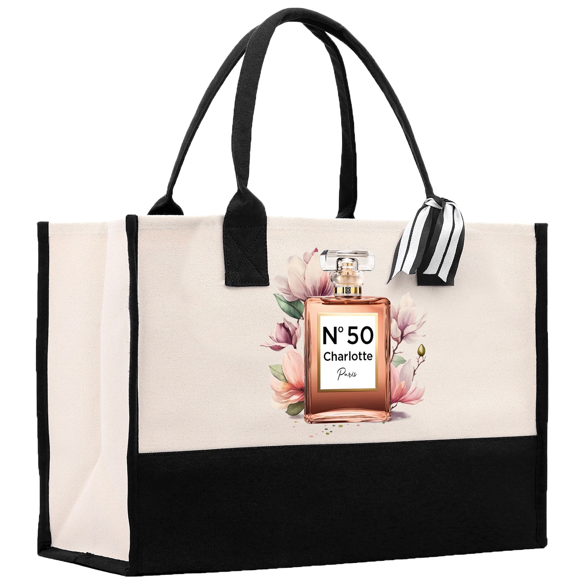 Birthday Celebration Personalized Gift Canvas Tote Bag with Name and State 40th 50th Birthday Gift Tote Bag for Her Custom Birthday Gift