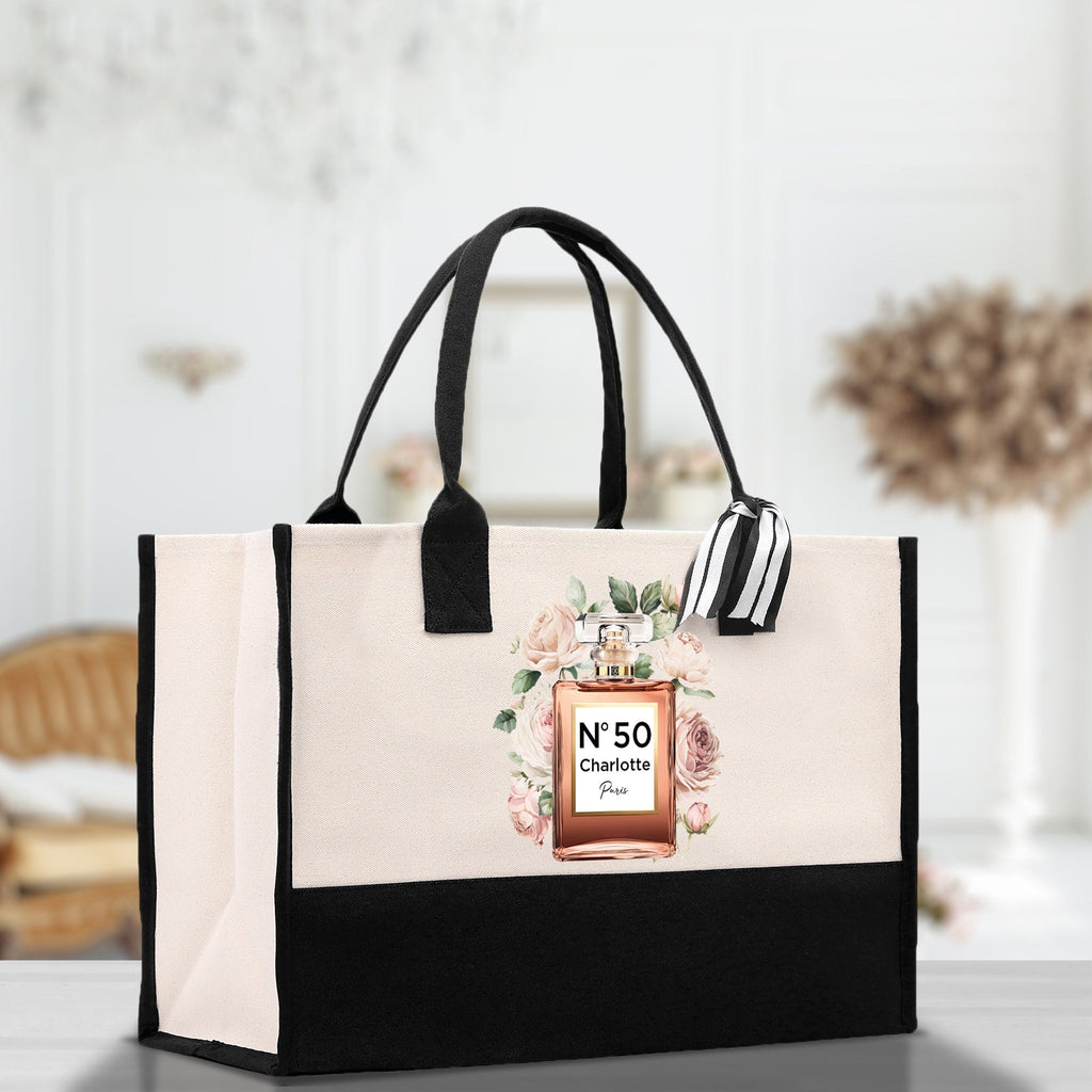 Birthday Celebration Personalized Gift Canvas Tote Bag with Name and State 40th 50th Birthday Gift Tote Bag for Her Custom Birthday Gift