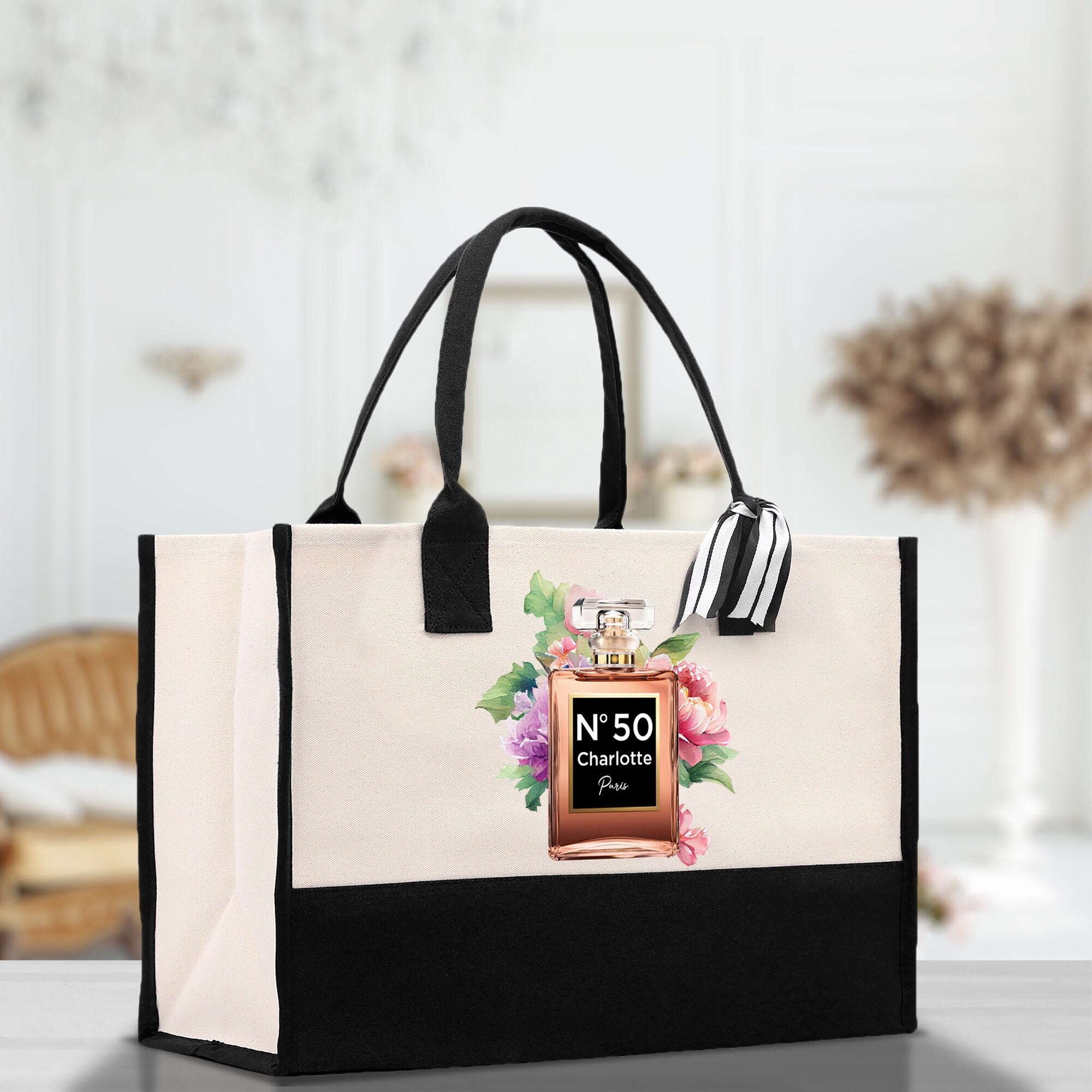 Birthday Celebration Personalized Gift Canvas Tote Bag with Name and State 40th 50th Birthday Gift Tote Bag for Her Custom Birthday Gift