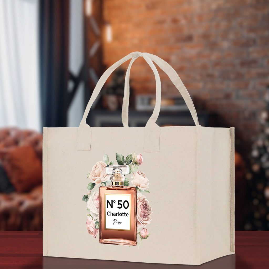 Birthday Celebration Personalized Gift Canvas Tote Bag with Name and State 40th 50th Birthday Gift Tote Bag for Her Custom Birthday Gift