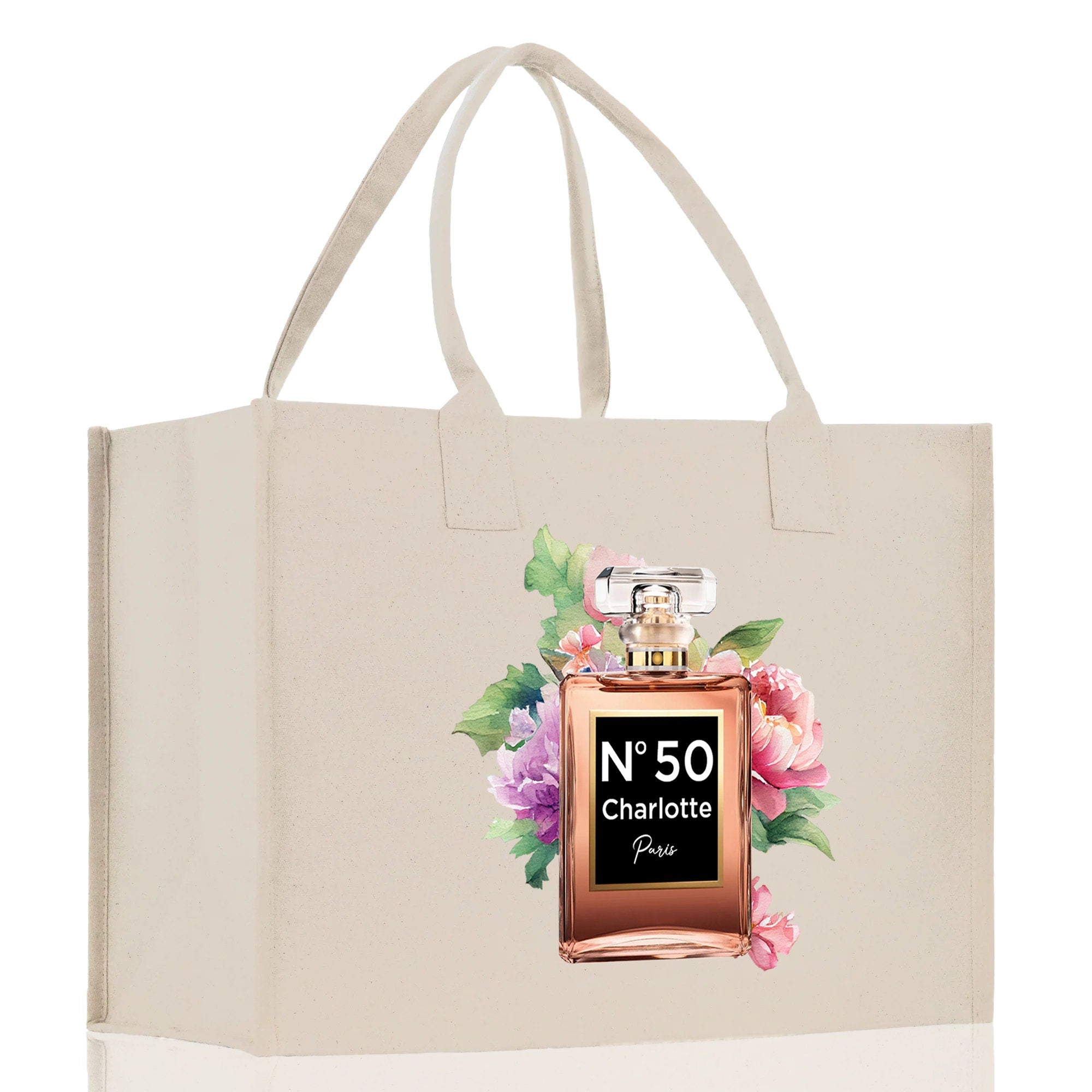 Birthday Celebration Personalized Gift Canvas Tote Bag with Name and State 40th 50th Birthday Gift Tote Bag for Her Custom Birthday Gift
