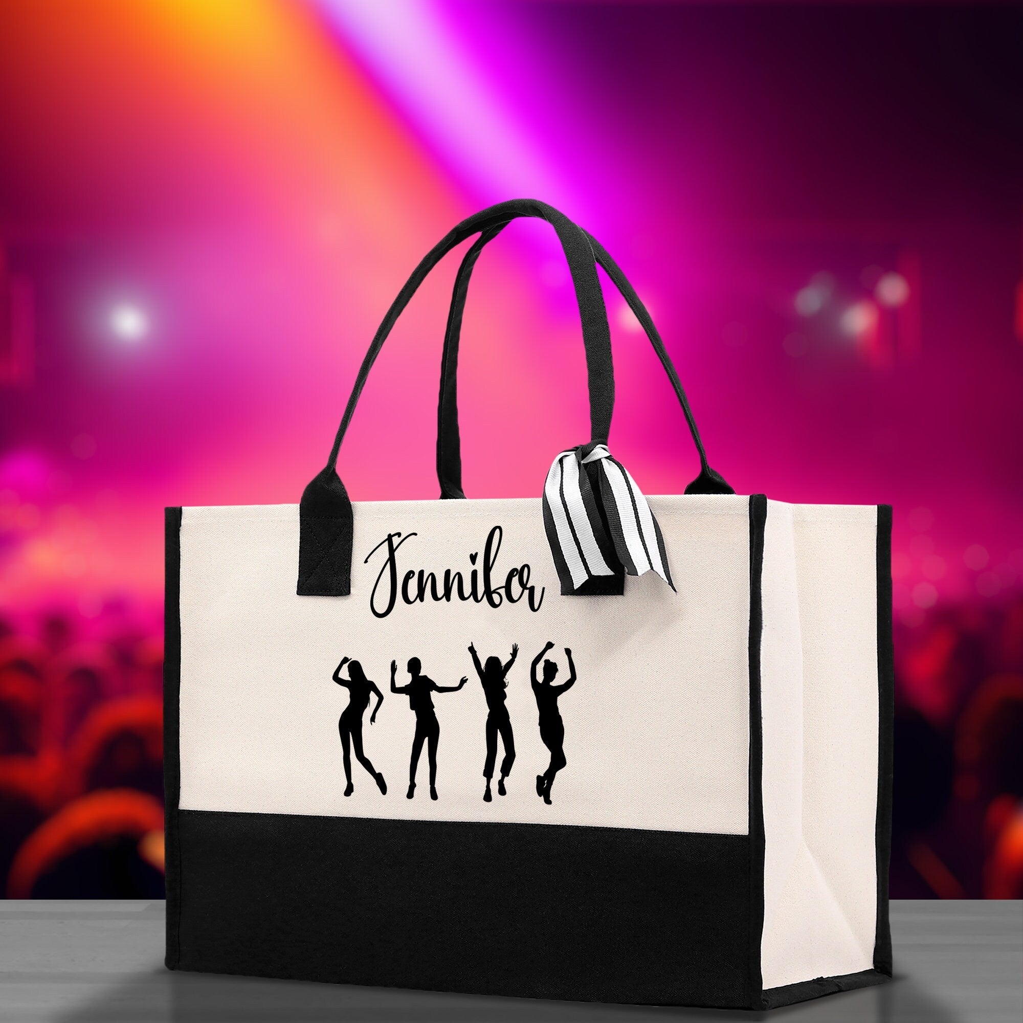 Personalized Girls Night Out Canvas Tote Bag Customize Girls Trip Party Tote Bag Girls Trip Beach Bag Party Girls Night Out Tote Bag