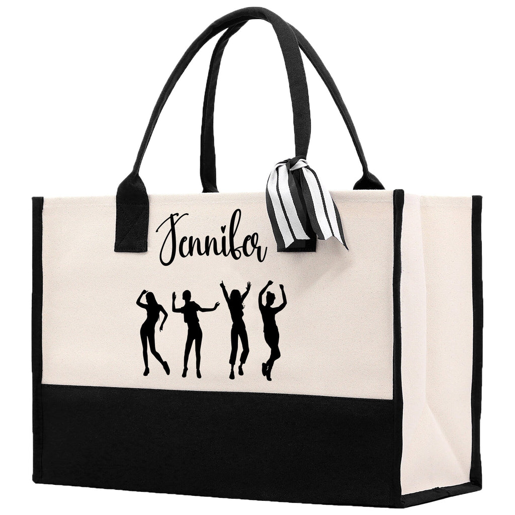 Personalized Girls Night Out Canvas Tote Bag Customize Girls Trip Party Tote Bag Girls Trip Beach Bag Party Girls Night Out Tote Bag