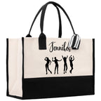 Personalized Girls Night Out Canvas Tote Bag Customize Girls Trip Party Tote Bag Girls Trip Beach Bag Party Girls Night Out Tote Bag