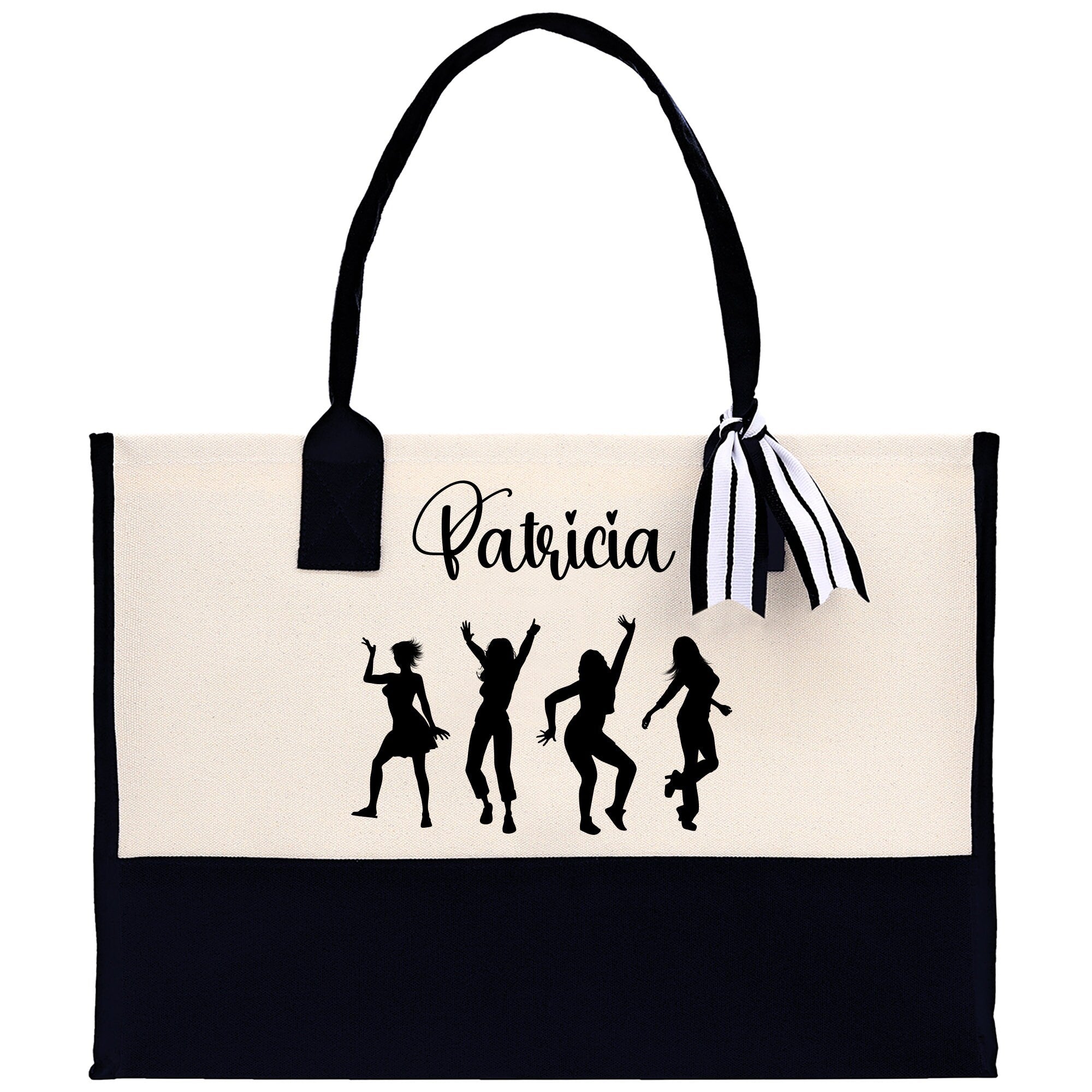 Personalized Girls Night Out Canvas Tote Bag Customize Girls Trip Party Tote Bag Girls Trip Beach Bag Party Girls Night Out Tote Bag