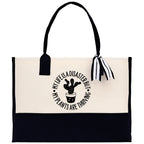 My Life is a Disaster but My Plants are Thriving Canvas Tote Bag Plant Lovers Gift Plant Lady Tote Bag Gardener Mom Gift Gardening Tote Bag