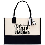 Plant Mom Canvas Tote Bag Plant Lovers Gift Plant Lady Tote Bag Gardener Mom Gift Gardening Tote Bag Plant Gift Botanical Gift for Mom