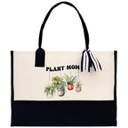 Plant Mom Canvas Tote Bag Plant Lovers Gift Plant Lady Tote Bag Gardener Mom Gift Gardening Tote Bag Plant Gift Botanical Gift for Mom