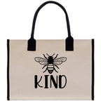 Kind Cotton Canvas Tote Bag Nurse Appreciation Gift Bag Gift for Her Birthday Gift Bee Kind Mental Health Matters Save The Bees