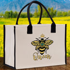 Bee Queen Cotton Canvas Tote Bag Nurse Appreciation Gift Bag Gift for Her Birthday Gift Bee Kind Mental Health Matters Save The Bees