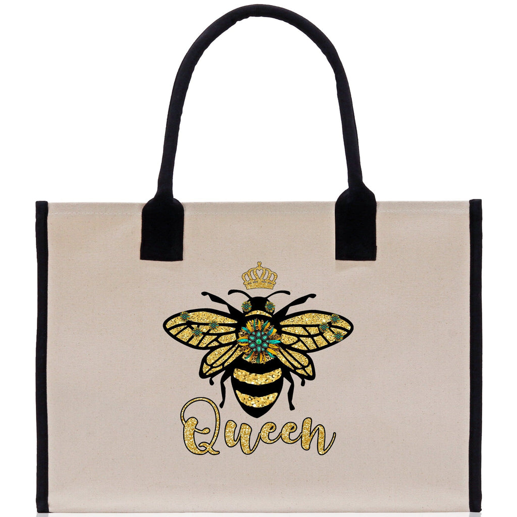 Bee Queen Cotton Canvas Tote Bag Nurse Appreciation Gift Bag Gift for Her Birthday Gift Bee Kind Mental Health Matters Save The Bees