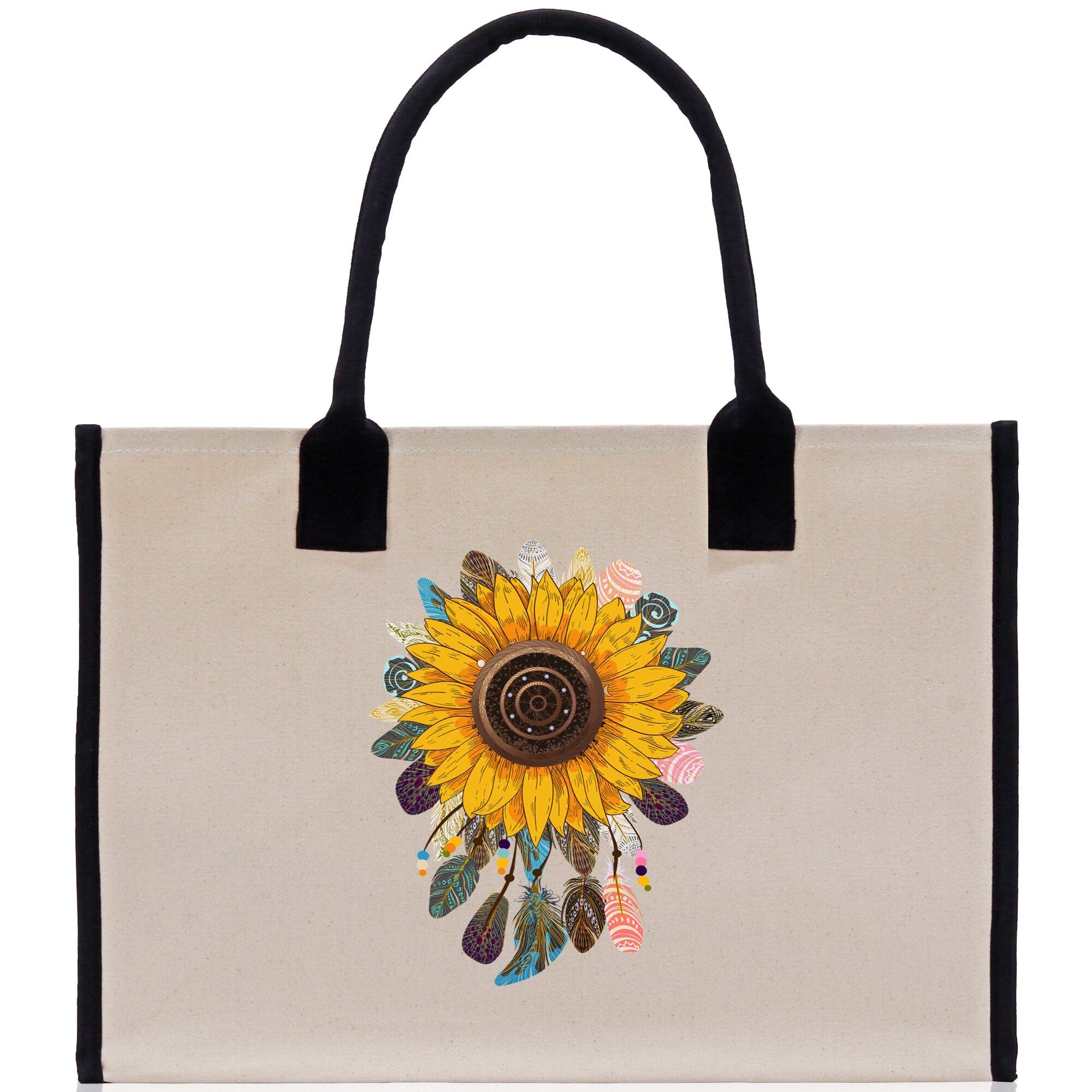 Sunflower Cotton Canvas Tote Bag Nurse Appreciation Gift Bag Gift for Her Birthday Gift Bee Kind Mental Health Matters Save The Bees